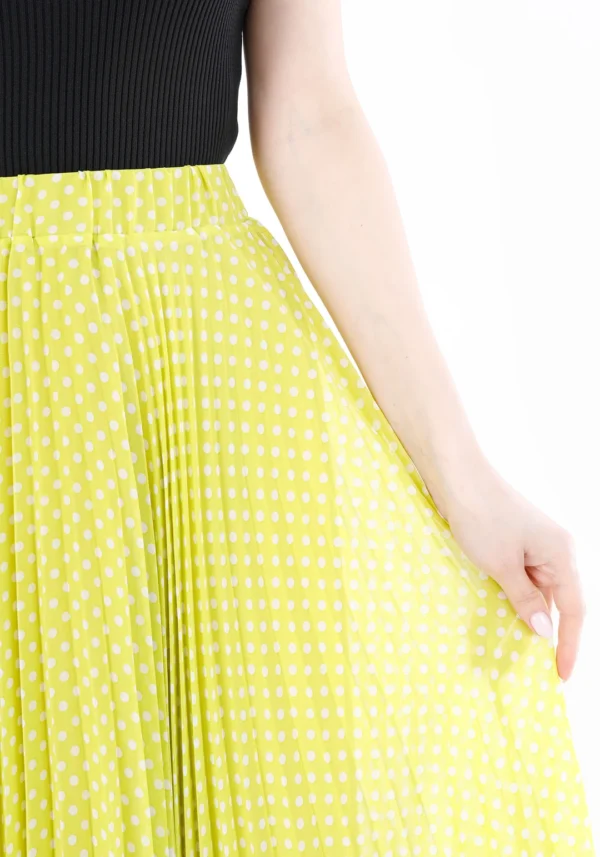 Maxi Length Polka Dot Chiffon Skirt - 69271730