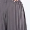 Pleated Chiffon Elastic Wide Palazzo Skirt-Pants - 33277311