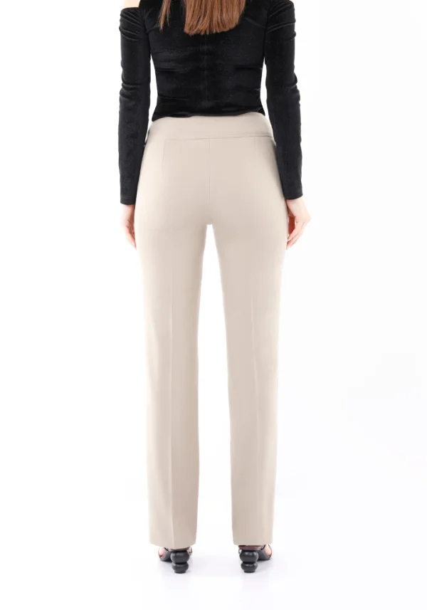High Waist Straight Leg Maxi Length Trousers - 10008710