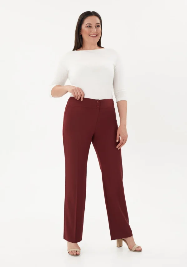 High Waist Straight Leg Maxi Length Trousers - 10008710