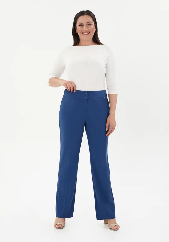 Yüksek Bel Boru Paça Maxi Boy Pantolon - 10008710